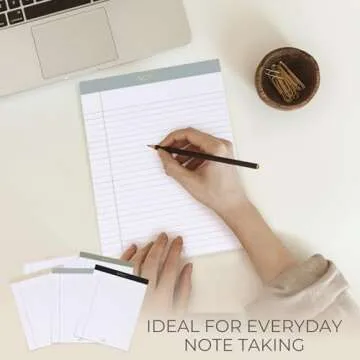 ZICOTO Aesthetic Note Pads Set Of 5 - Quality 8.5 x 11 inch Lined Legal Pads For Women Or Men - The Perfect Writing Notepads and Office Desk Supplies to Easily Organize Your To-Do Lists