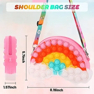 Rainbow Pop Purse Bag - Fun Fidget Toy for Girls