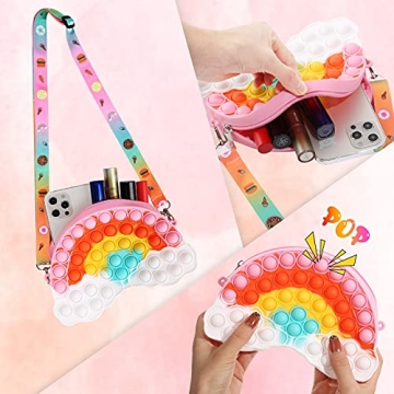 Rainbow Pop Purse Bag - Fun Fidget Toy for Girls