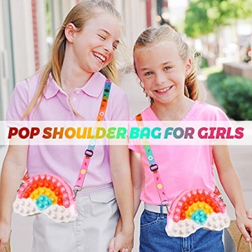 Rainbow Pop Purse Bag - Fun Fidget Toy for Girls