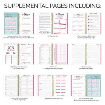 Bloom Daily Planner 2019 Calendar Year Agenda Book