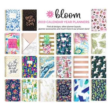 bloom daily planners 2019 Calendar Year Day Planner - Passion/Goal Organizer - Monthly and Weekly Dated Agenda Book - (January 2019 - December 2019) - 6" x 8.25" - The Best is Yet to Come