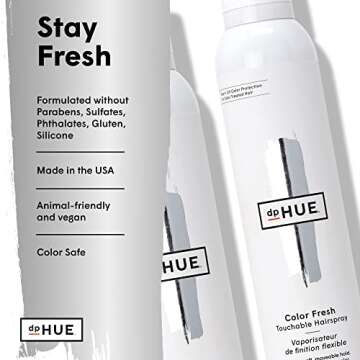 dpHUE Color Fresh Touchable Hairspray - 8 oz - Provides Heat & Humidity Protection - Soft, Non-Sticky Hold - Color Safe - For All Hair Types