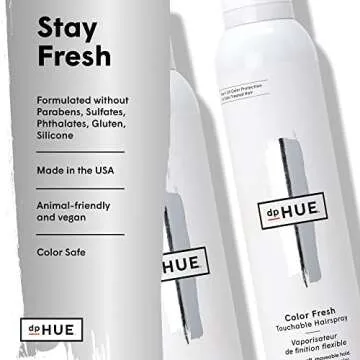 dpHUE Color Fresh Touchable Hairspray - 8 oz - Provides Heat & Humidity Protection - Soft, Non-Sticky Hold - Color Safe - For All Hair Types
