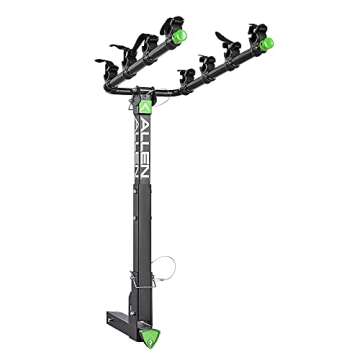 Allen Sports Deluxe Locking Quick Release 4-Bike Carrier for 2 Inch Hitch, Model ZN542Q, Green/Black