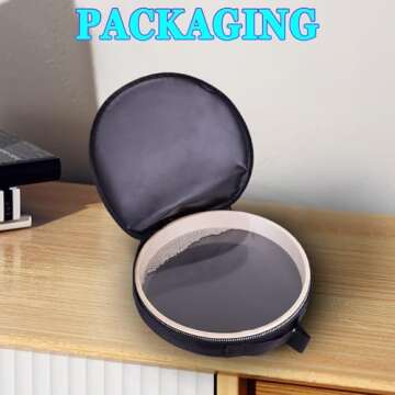 10 inch Ocean Drum with built in Night Shining Beads. Musical Instrument, Percussion, Sea Wave Drum for Meditation and Relaxation, Wave Bead Hand Drum, Sea Drum (burlywood+drum bag)