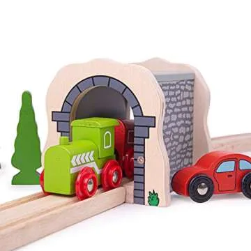 Bigjigs Rail Grey Stone Tunnel for Compatible Wooden Tracks