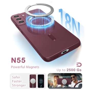 Amzfield Magnetic Case for Samsung Galaxy S22 Plus - Stylish & Durable Protection w/ MagSafe Compatibility