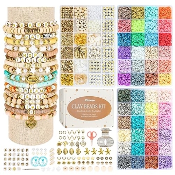 Pizooro Clay Beads Jewelry Making Kit 10500pcs Gift