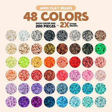 Pizooro Clay Beads Jewelry Making Kit 10500pcs Gift