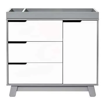 Babyletto Hudson 3-Drawer Changer Dresser in Grey and White
