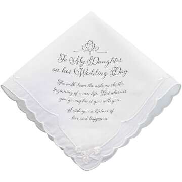 Lillian Rose Wedding Hankie - Elegant Bridal Keepsake Gift