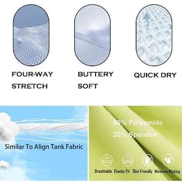 Gauagbr Crop Tank Tops for Women Buttery Soft Workout Tank Tops Built in Bra Square Neck Longline Sports Bra (Pink Peony,XS)