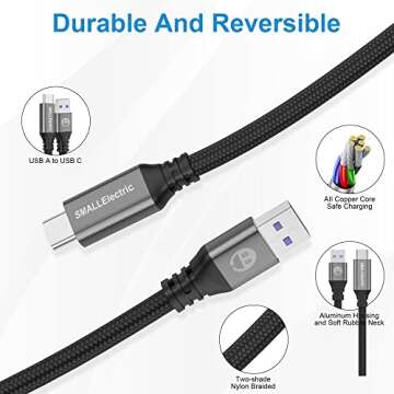 Extra Long USB Type-C 16ft Fast Charging Cable for All Devices