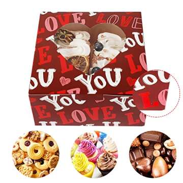 SUPERLELE Valentine's Day Cookie Boxes for Sweet Treats