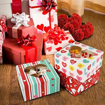 SUPERLELE Valentine's Day Cookie Boxes for Sweet Treats