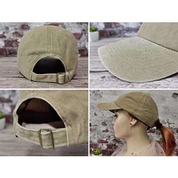 Hepandy World's Best Grandpa Hat for Grandfather, Baseball Cap for Men, Gifts for Christmas Fathers Day Birthday, Khaki Dad Hat