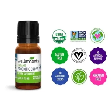 Wellements Organic Baby Probiotic Drops - Infant Digestive Support