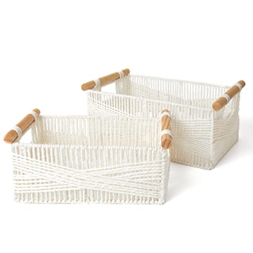 Stylish Eco-Friendly Wicker Storage Baskets Set, Handwoven, Versatile Organizers