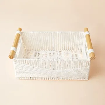 LA JOLIE MUSE Eco-Friendly Wicker Storage Baskets Set of 2
