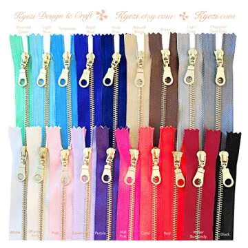 10 Fancy Donut Pull Zippers for Crafting and Sewing