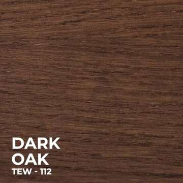 SamaN Interior Water Based Wood Stain - Natural Stain for Furniture, Moldings, Wood Paneling, Cabinets (Dark Oak TEW-112-12, 12 oz)