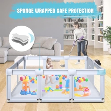 Baby Playpen 74x50 Safe and Spacious for Toddlers