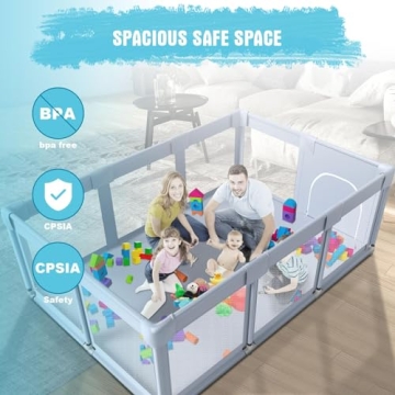 Baby Playpen 74x50 Safe and Spacious for Toddlers