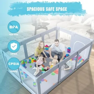 Baby Playpen 74x50 Safe and Spacious for Toddlers