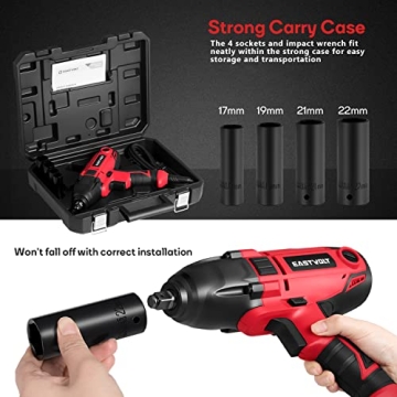 Eastvolt 800W Electric Impact Wrench Heavy Duty 450 Ft-lbs