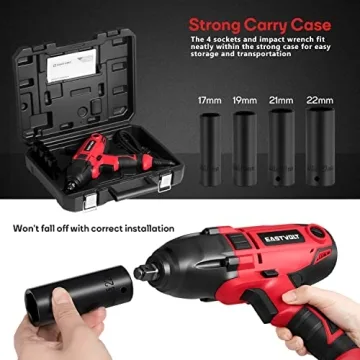 Eastvolt 800W Electric Impact Wrench Heavy Duty 450 Ft-lbs