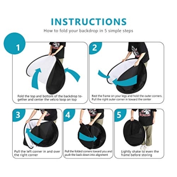 Neewer 150x200 cm 2-in-1 Pop-Up Green Screen Backdrop