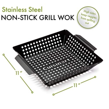 Cuisinart CNW-328 Non Stick 11-Inch, 11 x 11, Grill Wok, 11" x 11
