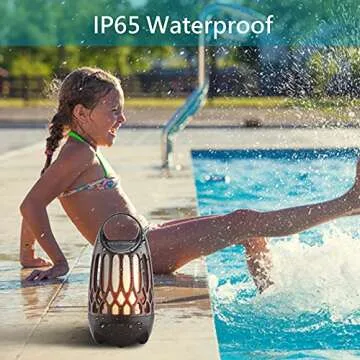 Viiwuu Outdoor Speaker - LED Flame Bluetooth Speaker with HD Audio
