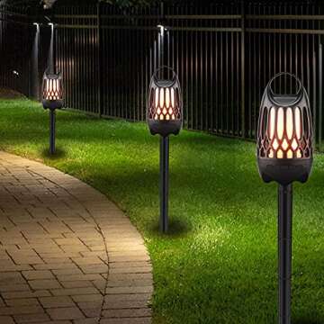Viiwuu Outdoor Speaker, Led Flame Bluetooth Speakers Torch Atmosphere Bluetooth Speakers Outdoor Portable Bluetooth Speaker with HD Audio and Enhanced Bass BT 5.0 for iPhone Android (A2+)