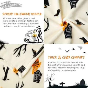 Haunted Halloween Blanket 50" x 70" for Cozy Comfort
