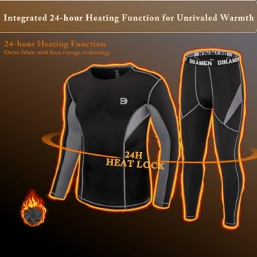 DIKAMEN Men's Thermal Underwear for Ultimate Warmth