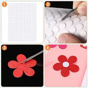 Zonon Double Sided Adhesive Dots for Crafting and Office Use