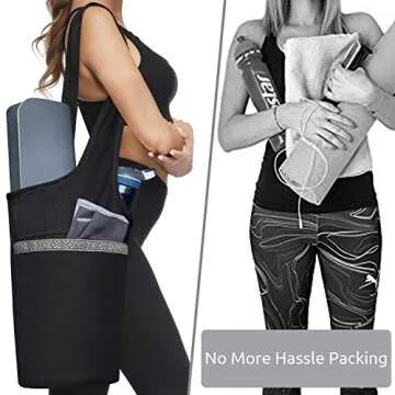 Ewedoos Yoga Mat Bag Yoga Bags with Large Size Pocket and Zipper Pocket, Fit Most Size Mats