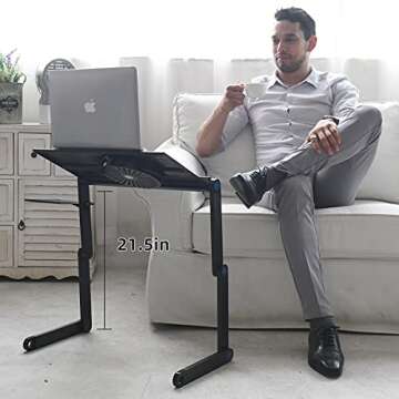 Adjustable Aluminum Laptop Stand with Cooling Fan