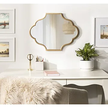 Rowla Modern Scalloped Gold Wall Mirror - Glamorous Decor