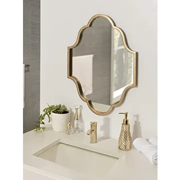 Rowla Modern Scalloped Gold Wall Mirror - Glamorous Decor