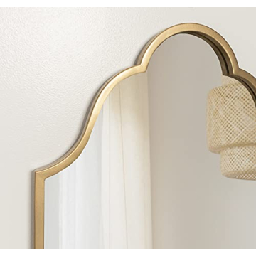 Rowla Modern Scalloped Gold Wall Mirror - Glamorous Decor