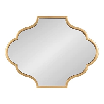 Rowla Modern Scalloped Gold Wall Mirror - Glamorous Decor