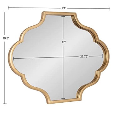 Rowla Modern Scalloped Gold Wall Mirror - Glamorous Decor