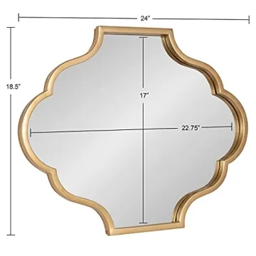 Rowla Modern Scalloped Gold Wall Mirror - Glamorous Decor