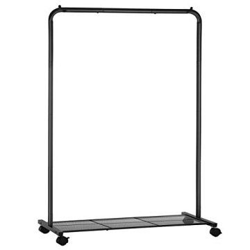SONGMICS Clothes Rack with Wheels, Clothing Rack for Hanging Clothes, 25.4 mm Metal Garment Rack wit...