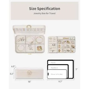 Vlando Jewelry Travel Organizer for Women & Girls - Stylish & Compact