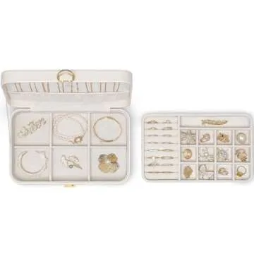 Vlando Jewelry Travel Organizer for Women & Girls - Stylish & Compact