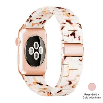 Light Apple Watch Band-Fashion Resin Apple Watch Series 10 Series 9 Series 8 band,iWacth Bands,Apple...